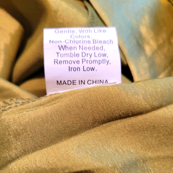 ADELE B GREEN WIDE LEG PANTS SZL - Picture 11 of 11